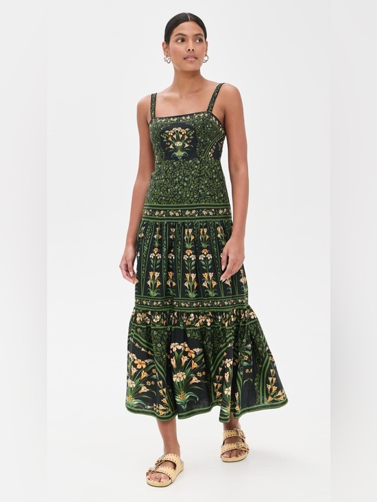 FARM Rio Dresses & Skirts - Farm Rio Arch Black Green floral Sleeveless Maxi Dress